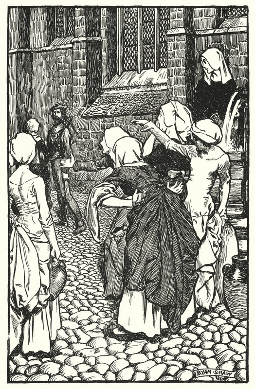 Charles Reade (lito) tarafından Manastır ve Ocak için İllüstrasyon by Byam (after) Shaw