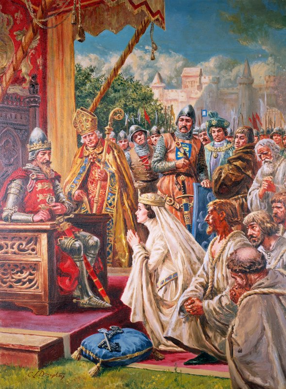 Kralların Gösterisi - Yüz Yıl Savaşları (kağıt üzerine guaj) by C.L. Doughty