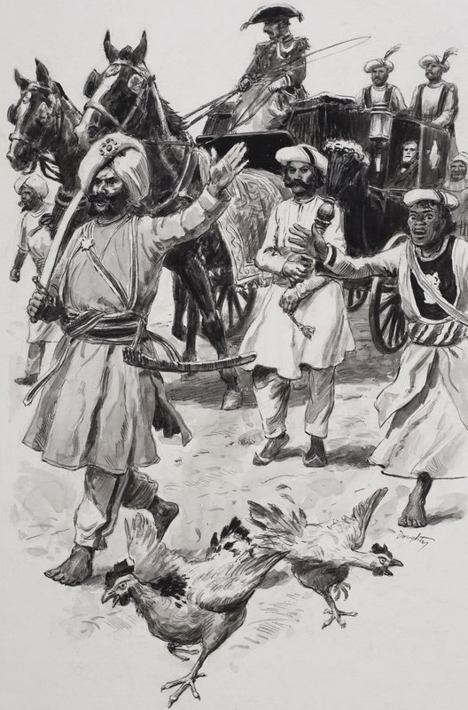 Doğu Hindistan Şirketi (kağıt üzerine guaj) by C.L. Doughty