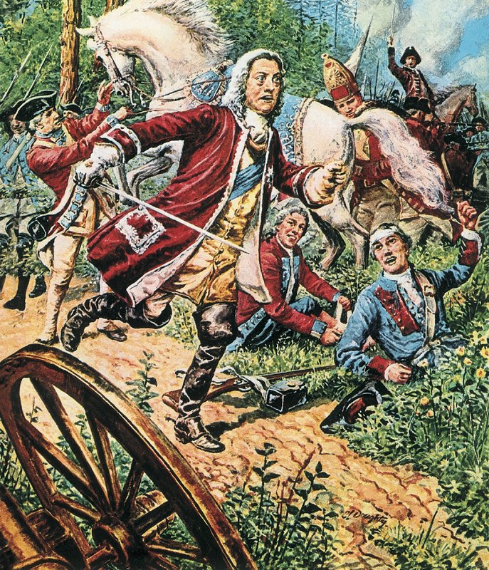 George II Dettingen savaşında by C.L. Doughty