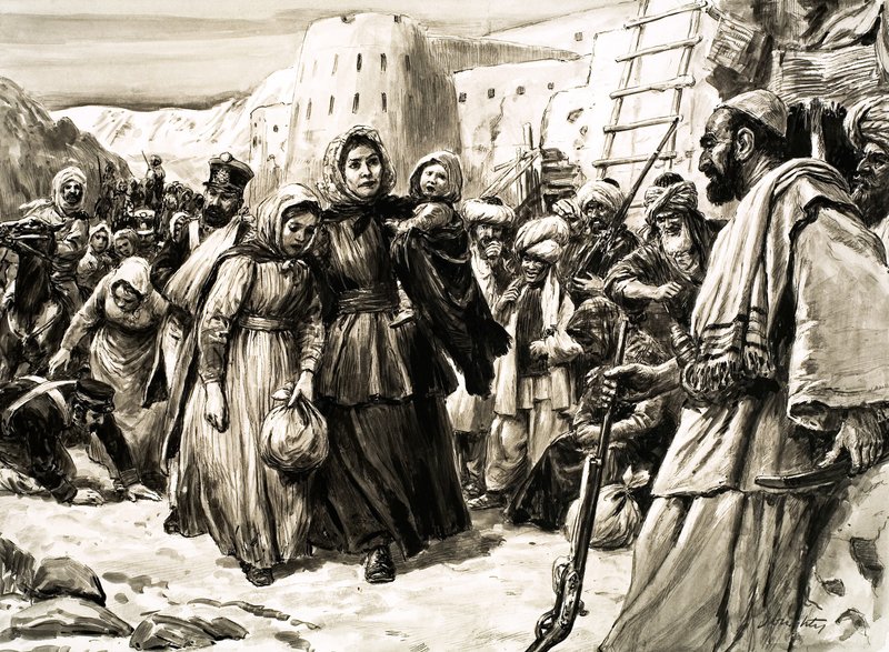 Lady Florentia Sale: The Petticoat Grenadier (kağıt üzerine guaj) by C.L. Doughty