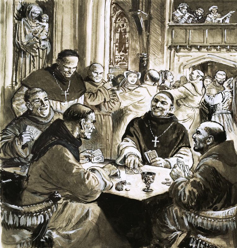 Rahipler ve rahibeler eğleniyor by C.L. Doughty