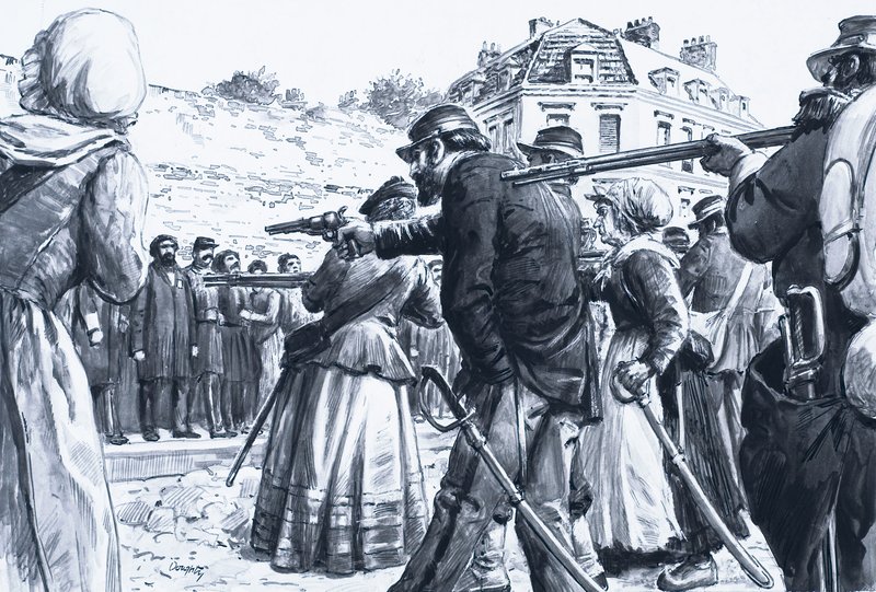 Paris Komünü (kağıt üzerine guaj) by C.L. Doughty