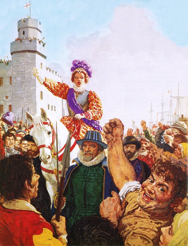 Kraliçe I. Elizabeth Armada konuşmasını yaparken by C.L. Doughty