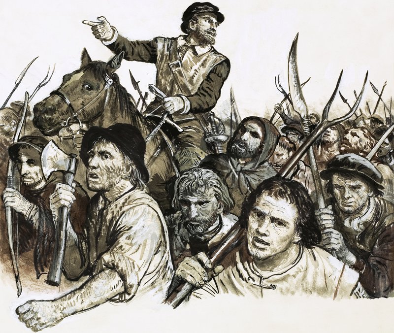 Robert Kett köylülerin isyanına liderlik ediyor by C.L. Doughty
