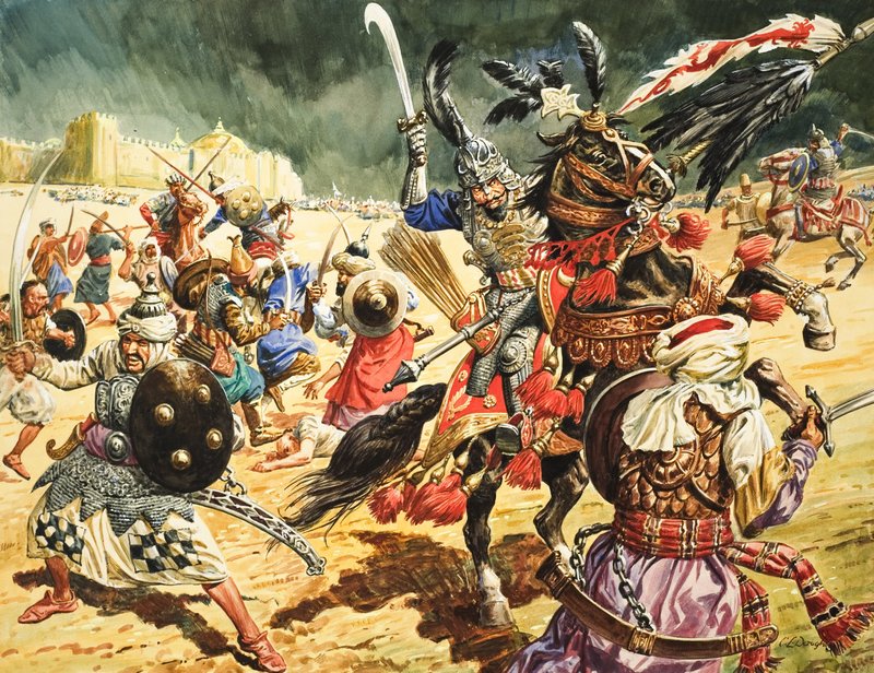 Korkunç Timurlenk (kağıt üzerine guaj) by C.L. Doughty