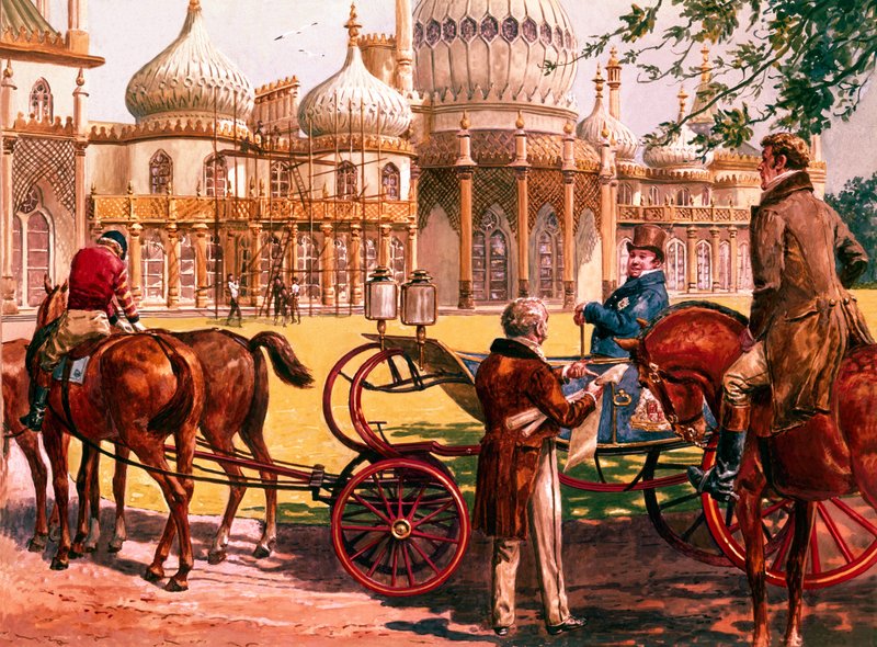 Brighton Pavyonu (kağıt üzerine guaj) by C.L. Doughty