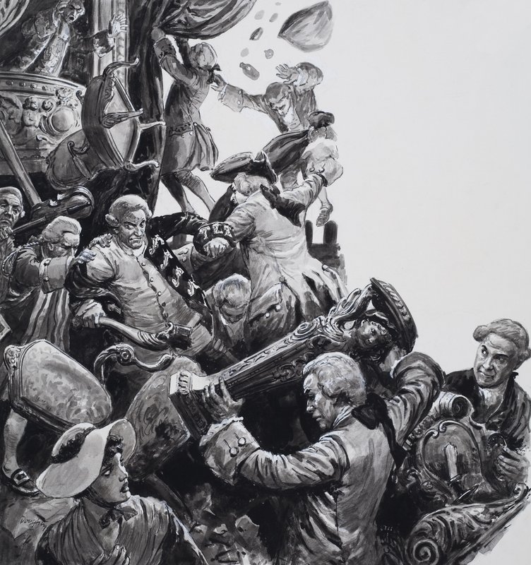 The Hoax at New Theatre, Haymarket (kağıt üzerine guaj) by C.L. Doughty