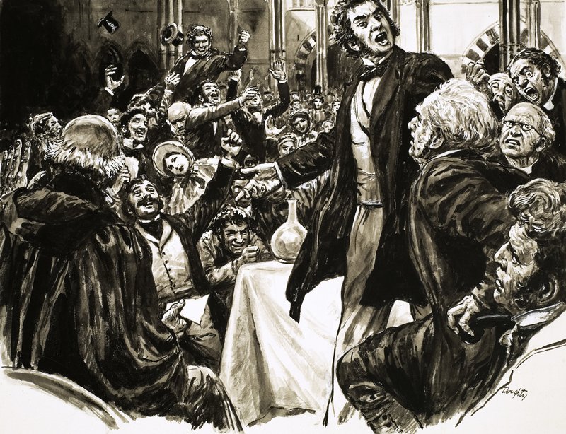 Thomas Huxley konferans platformunda by C.L. Doughty