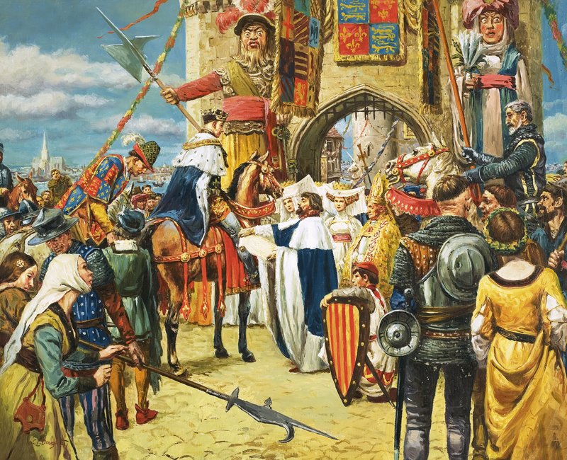 Kimliği belirsiz kral devlet erkanı tarafından karşılanıyor by C.L. Doughty