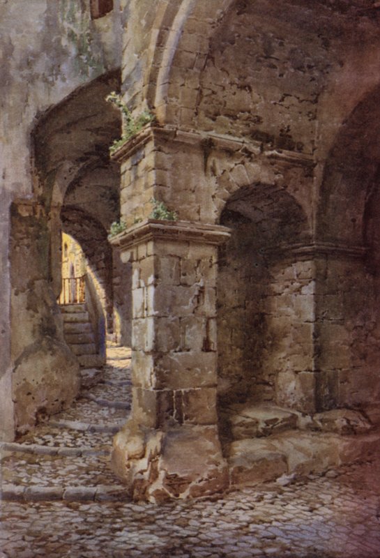 Orta Çağ Kalesi, Terracina (renkli taş) by C.T.G. Formili