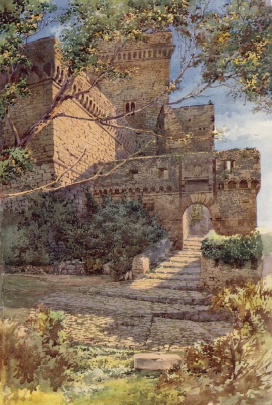 Sermoneta Kalesi (renkli taş) by C.T.G. Formili