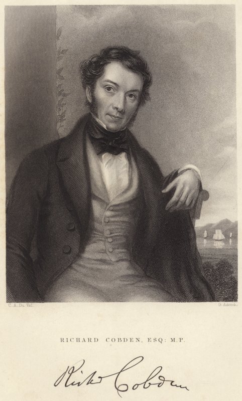 Richard Cobden, Esquire, MP (gravür) by C. A. du Val and Co.