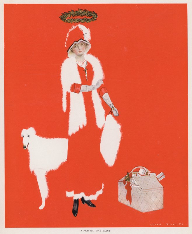 Coles Phillips Kızı, Günümüzün Azizi (renkli taş) by C. Coles Phillips