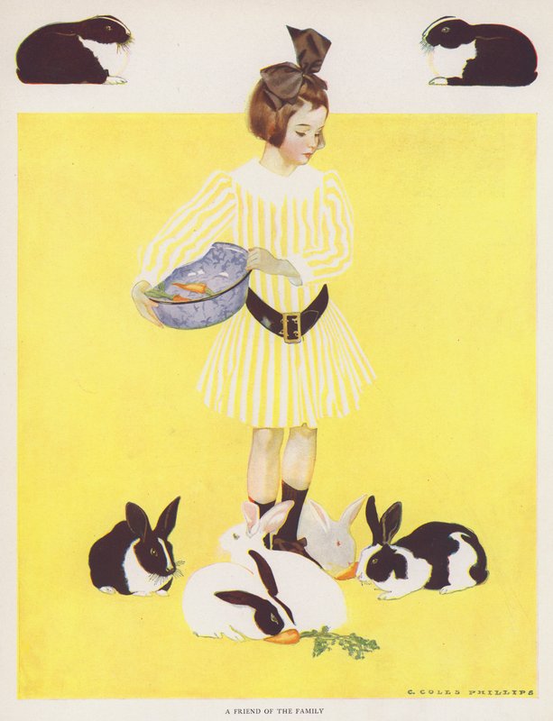 Coles Phillips Kız, Ailenin Bir Arkadaşı (renkli taş) by C. Coles Phillips