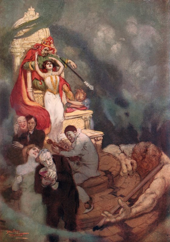Emeğin Ölümü (renkli lito) by C. Dudley (after) Tennant