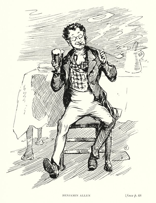 Dickens karakteri: Benjamin Allen (taş) by Captain Edward Henry Handley Read
