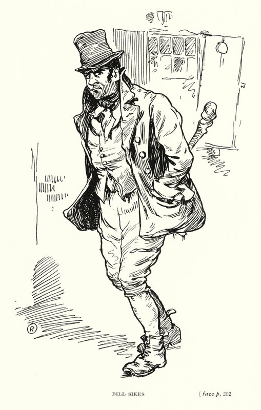 Dickens karakteri: Bill Sikes (taş) by Captain Edward Henry Handley Read