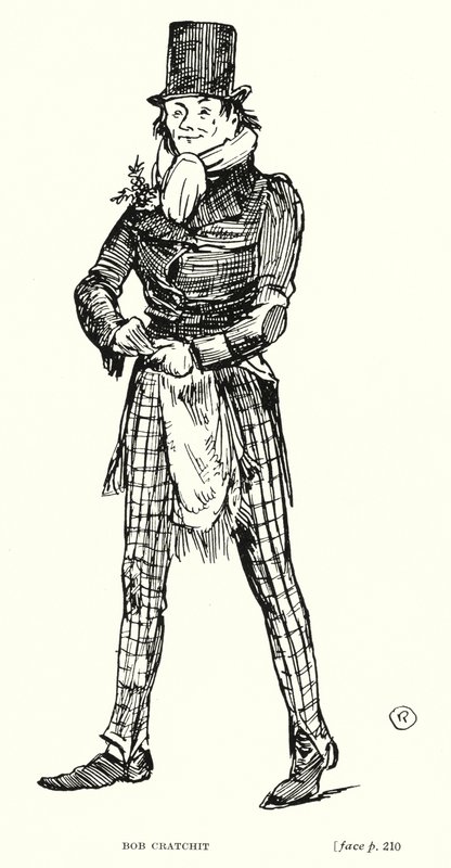 Dickens karakteri: Bob Cratchit (taş) by Captain Edward Henry Handley Read
