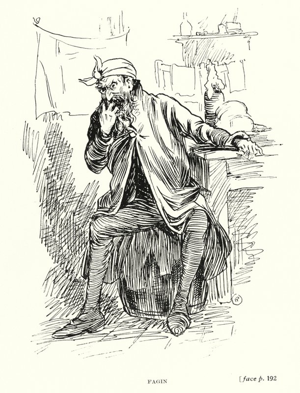 Dickens karakteri: Fagin (lito) by Captain Edward Henry Handley Read