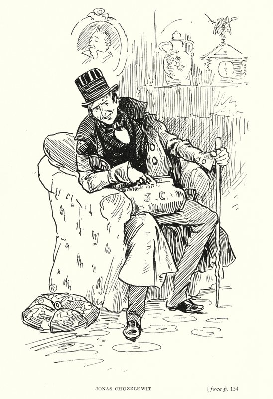 Dickens karakteri: Jonas Chuzzlewit (taş) by Captain Edward Henry Handley Read