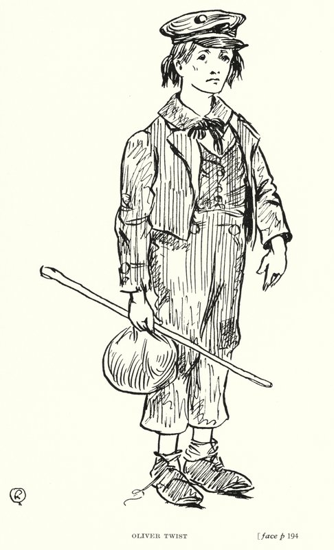 Dickens karakteri: Oliver Twist (taş) by Captain Edward Henry Handley Read