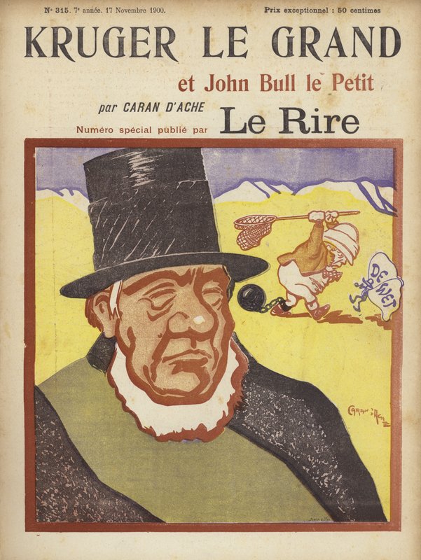 Paul Kruger, Le Rire için İllüstrasyon by Caran d Ache