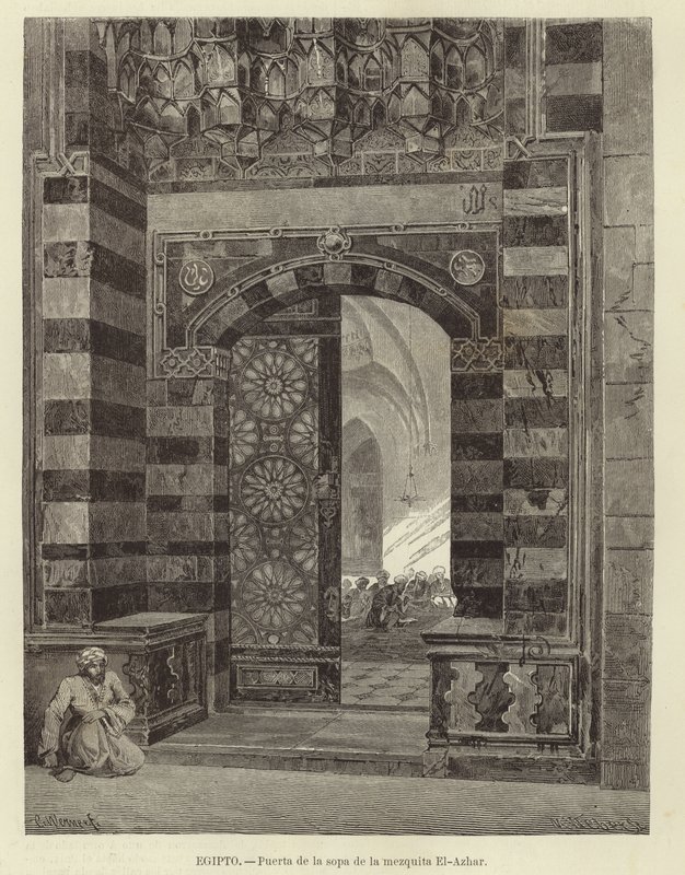 Mısır - El-Ezher Camii Kapısı by Carl Friedrich Heinrich Werner