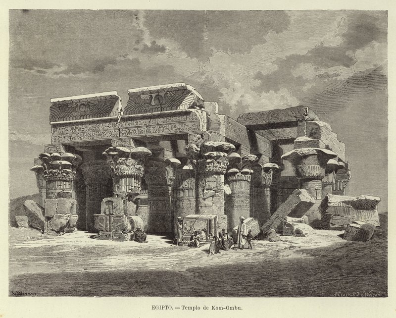Mısır - Kom Ombo Tapınağı by Carl Friedrich Heinrich Werner