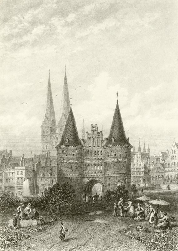 Holstein Kapısı, Lübeck by Carl Friedrich Heinrich Werner