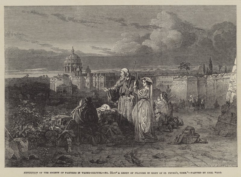 Aziz Petrus, Roma'nın Görüşünde Bir Grup Hacı by Carl Haag