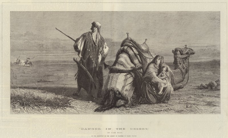 Çölde Tehlike, Sulu Boya Ressamlar Derneği Sergisinde by Carl Haag