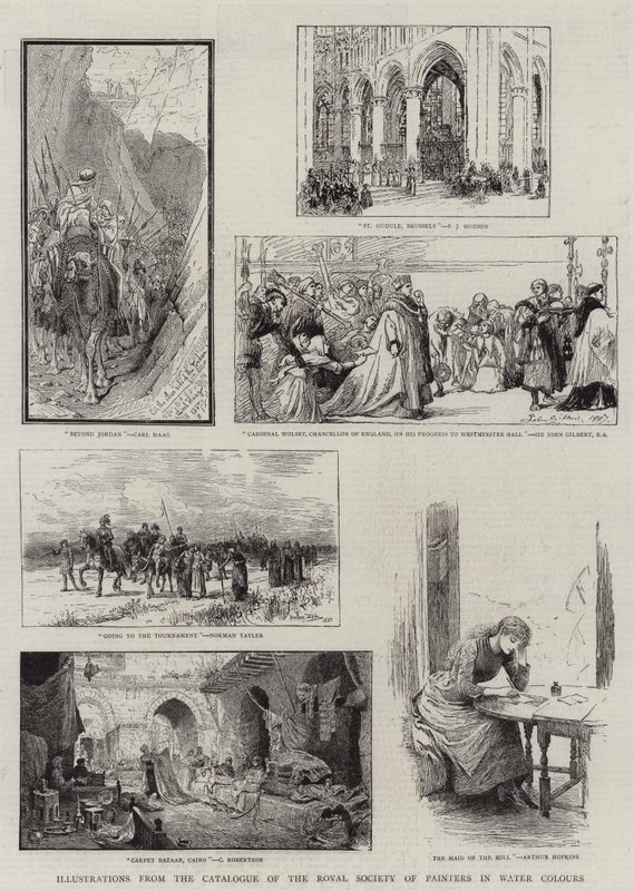 Sulu Boyalarda Kraliyet Ressamlar Derneği Kataloğundan Çizimler by Carl Haag