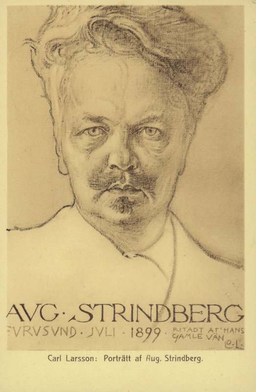 August Strindberg (1849-1912), İsveçli oyun yazarı, romancı, şair ve sanatçı, 1899 by Carl Larsson