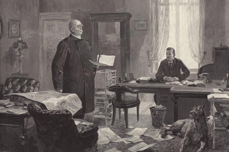 Bismarck Anılarını Dikte Ediyor (gravür) by Carl Ludwig Friedrich Becker