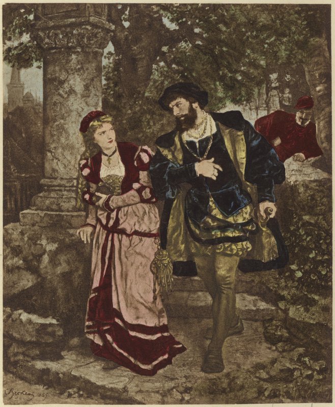 Faust ve Margaret by Carl Ludwig Friedrich Becker