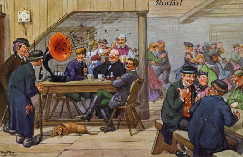 Erken radyonun komik tasvirleri (renkli taş) by Carl Robert Arthur Thiele
