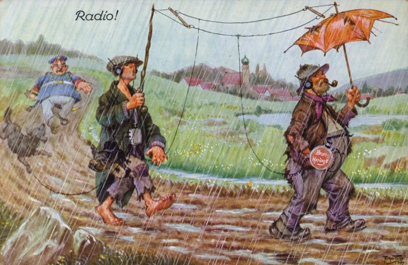 Erken radyonun komik tasvirleri (renkli taş) by Carl Robert Arthur Thiele