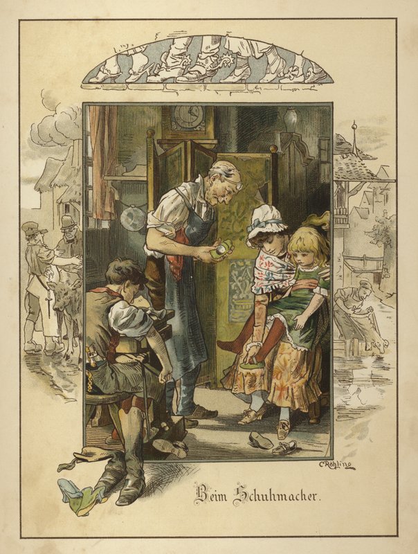 Ayakkabıcıda (renkli taş) by Carl Rohling