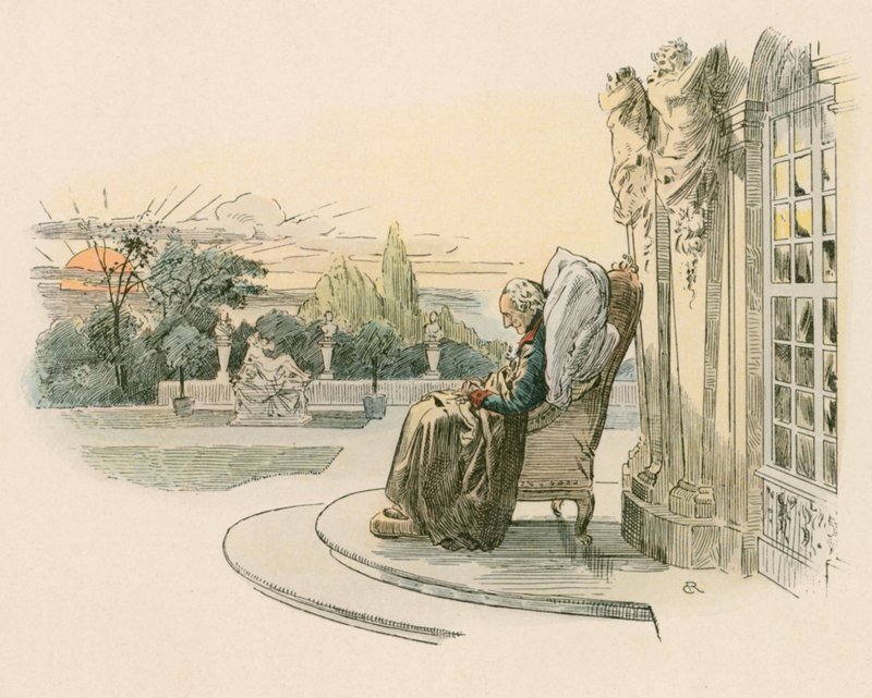 Büyük Frederick (1712-1786) yaşlılıkta by Carl Rohling