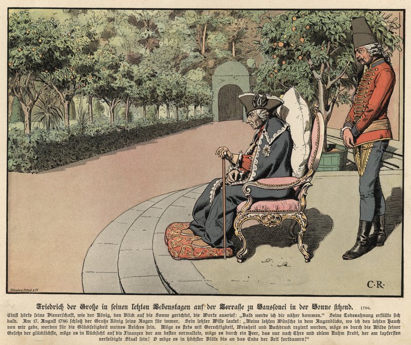 Frederick the Great of Prussia in old age  by Carl Röchling