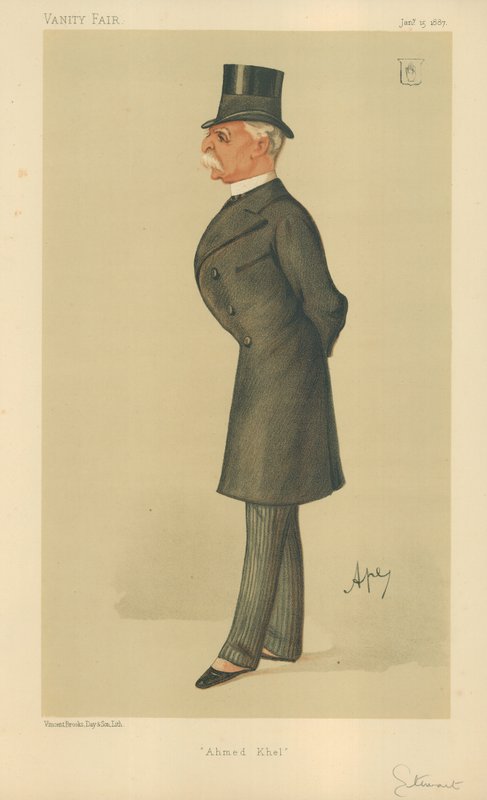 General Sir Donald Martin Stewart, Ahmed Khel, 15 Ocak 1887, Vanity Fair karikatürü by Carlo Pellegrini