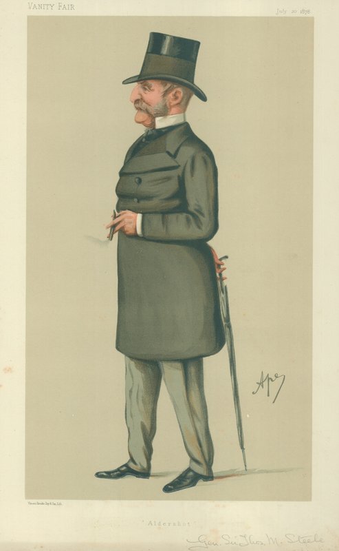 General Sir Thomas Montagu Steele, Aldershot, 20 Temmuz 1878, Vanity Fair karikatürü by Carlo Pellegrini