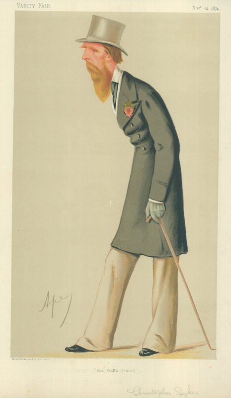 Bay Christopher Sykes, Martının Arkadaşı, 14 Kasım 1874, Vanity Fair karikatürü by Carlo Pellegrini