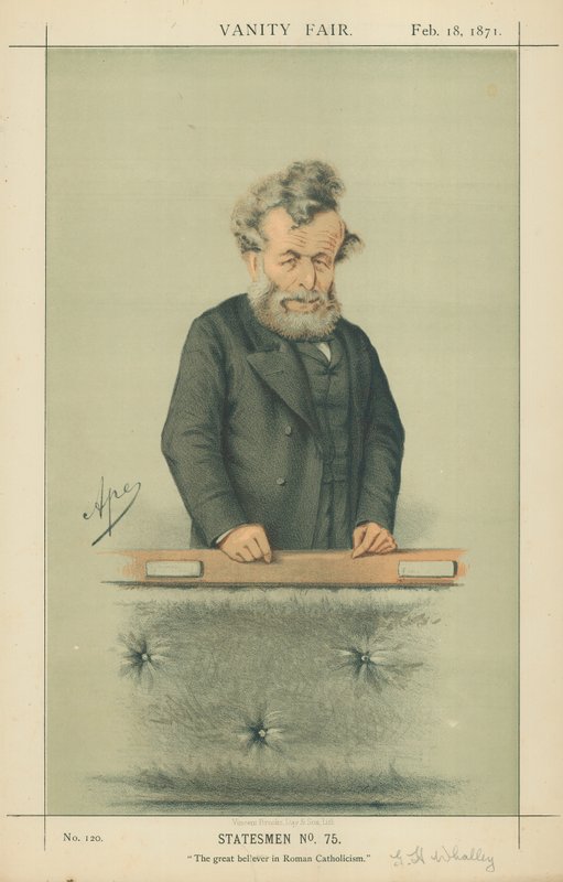 Bay George Hammond Whalley, Roma Katolikliğine büyük inanan, 18 Şubat 1871, Vanity Fair karikatürü by Carlo Pellegrini