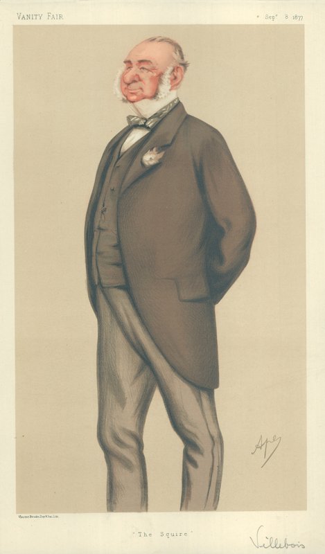 Bay Henry Villebois, The Squire, 8 Eylül 1877, Vanity Fair karikatürü by Carlo Pellegrini
