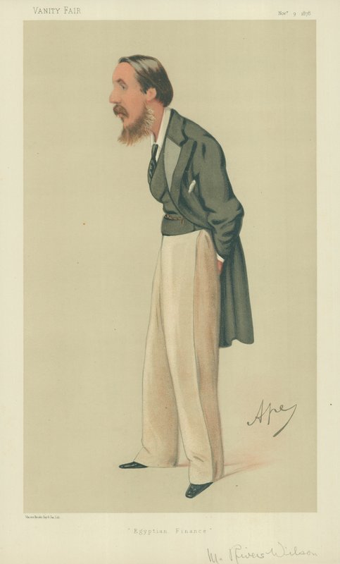 Mr Rivers Wilson, Mısır finansı, 9 Kasım 1878, Vanity Fair karikatürü by Carlo Pellegrini