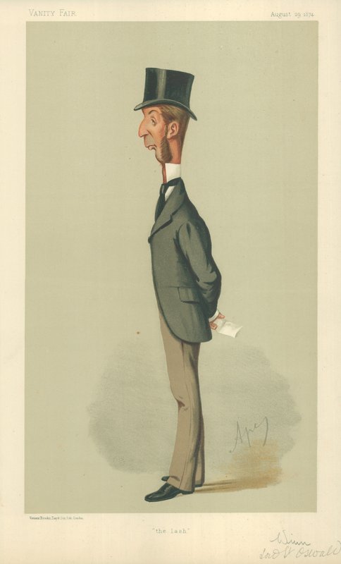 Bay Rowland Winn, Kirpik, 29 Ağustos 1874, Vanity Fair karikatürü by Carlo Pellegrini