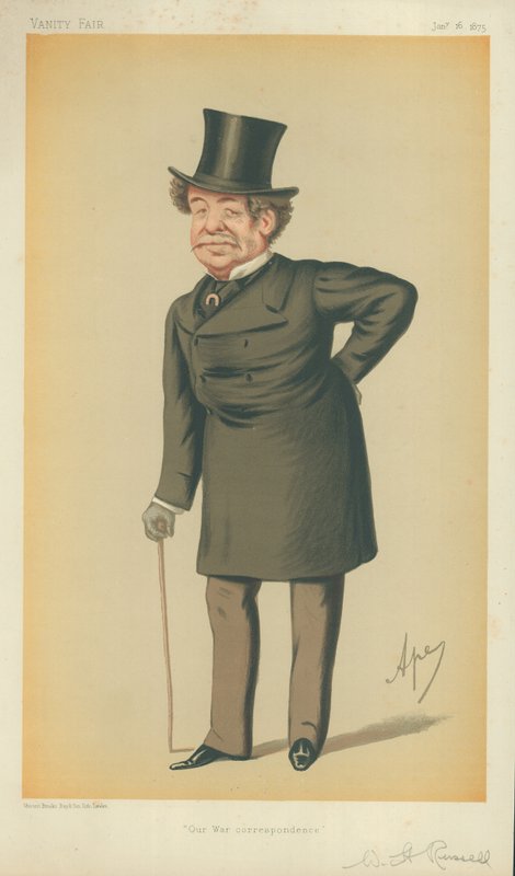 Bay William Howard Russell, savaş yazışmamız, 16 Ocak 1875, Vanity Fair karikatürü by Carlo Pellegrini