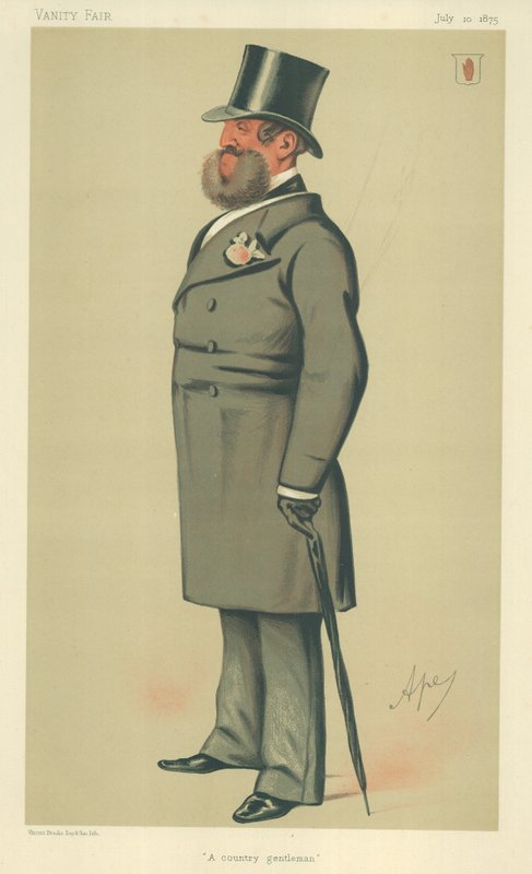 Sir Henry Josias Stracey, Bir taşralı beyefendi, 10 Temmuz 1875, Vanity Fair karikatürü by Carlo Pellegrini